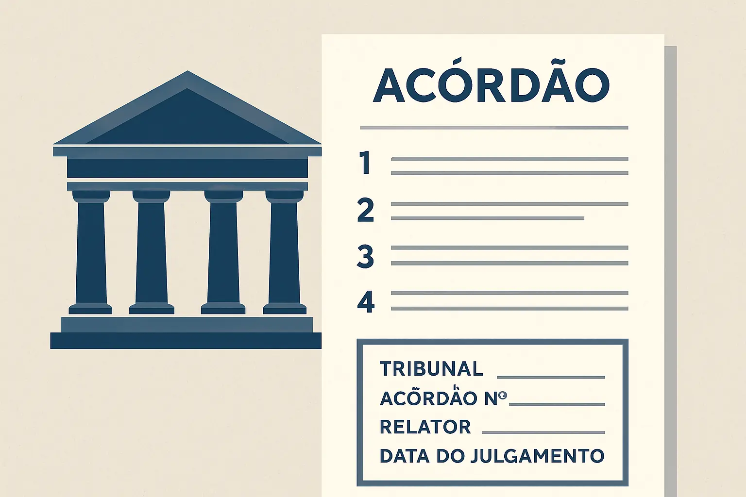 Ilustração de citação ABNT de acórdão e jurisprudência — estrutura de referência com tribunal, número do processo, relator e data de julgamento conforme a NBR 6023:2025