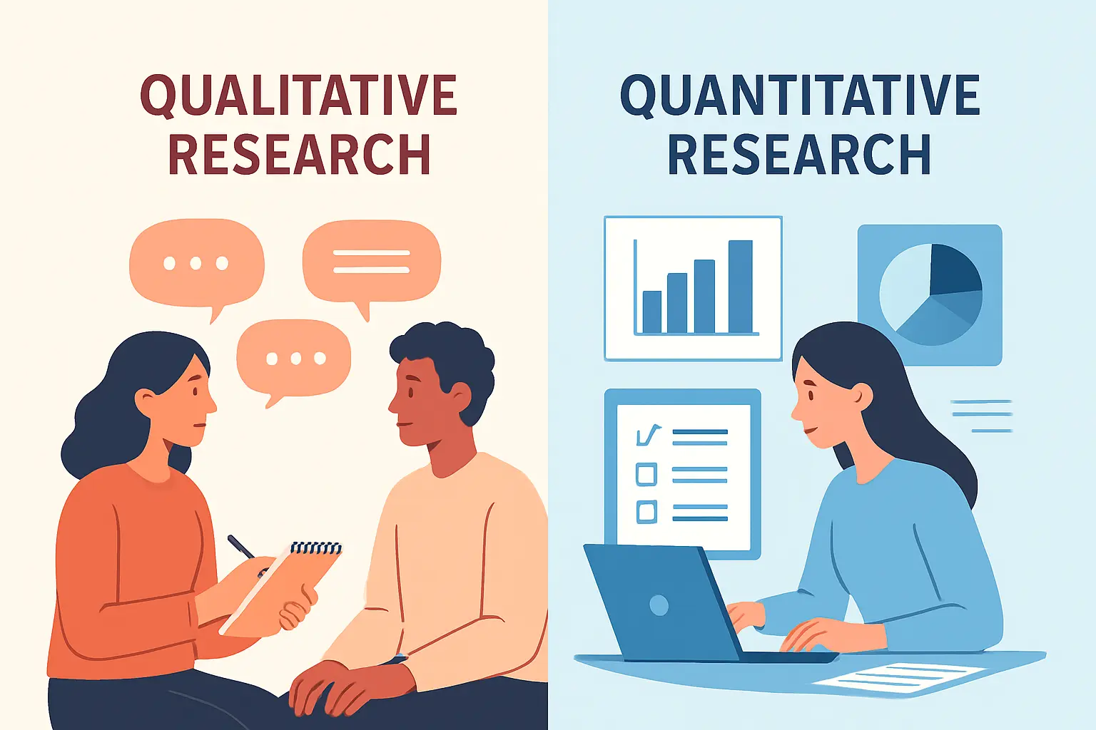 Pesquisa Qualitativa e Quantitativa: Diferenças, Exemplos e Quando Usar Cada Uma (2026)