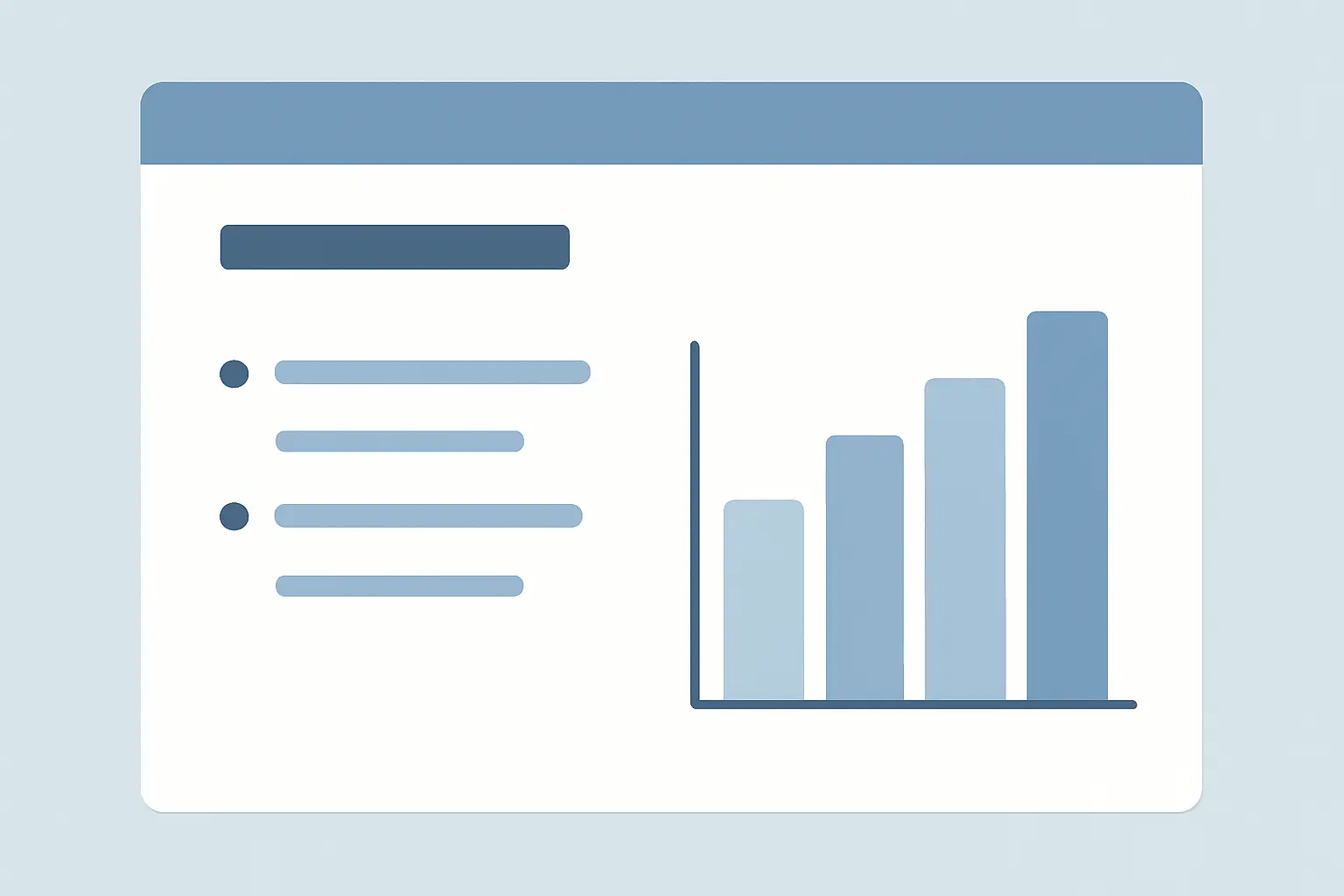 Exemplo de design limpo para slide de TCC: hierarquia tipográfica clara, gráfico de barras simples e espaçamento adequado para facilitar a leitura pela banca examinadora