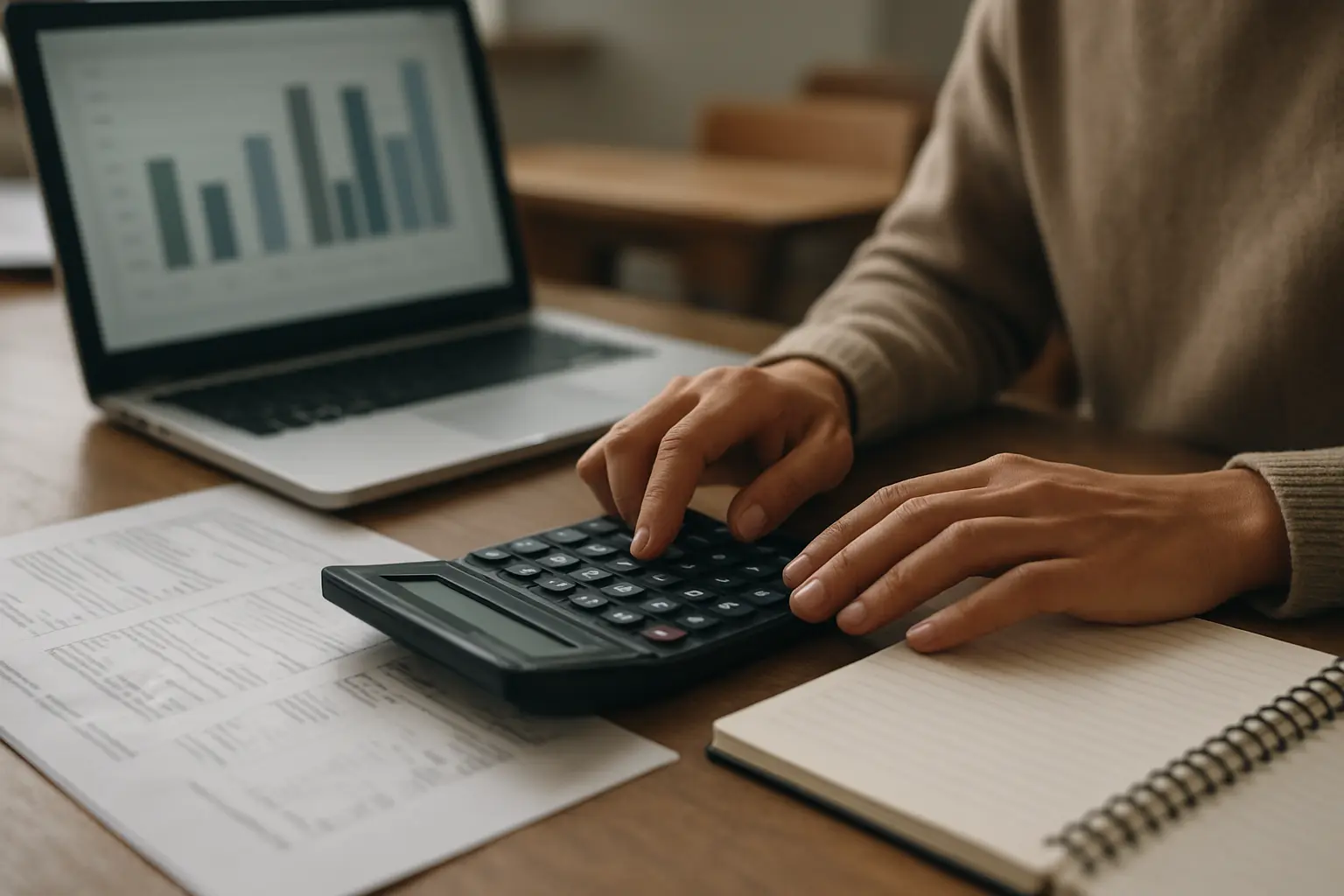 Cálculo de índices financeiros com calculadora e planilhas para o estudo de caso do TCC de Contábeis