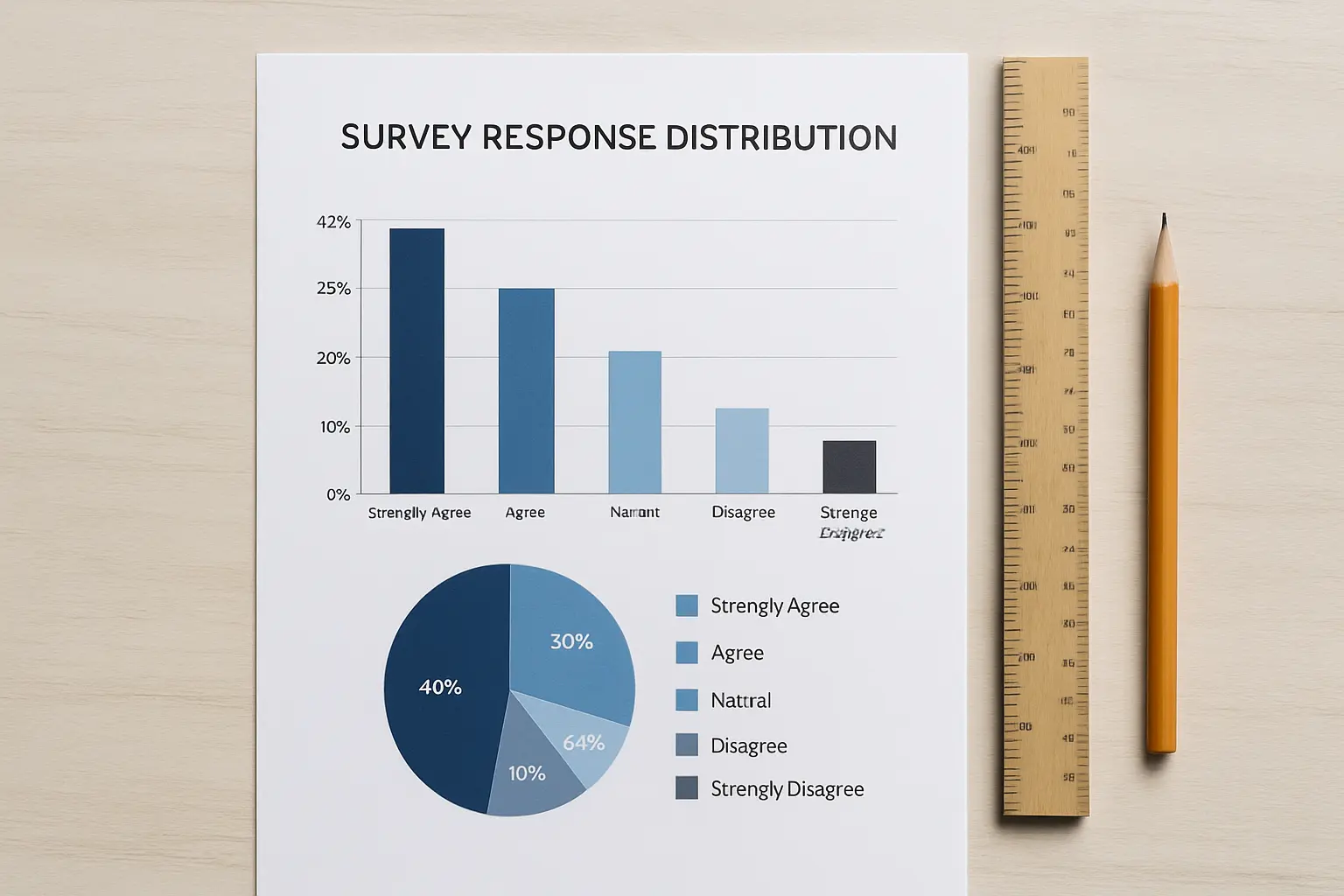 Gráficos de barras e pizza mostrando a distribuição de respostas de um questionário de TCC