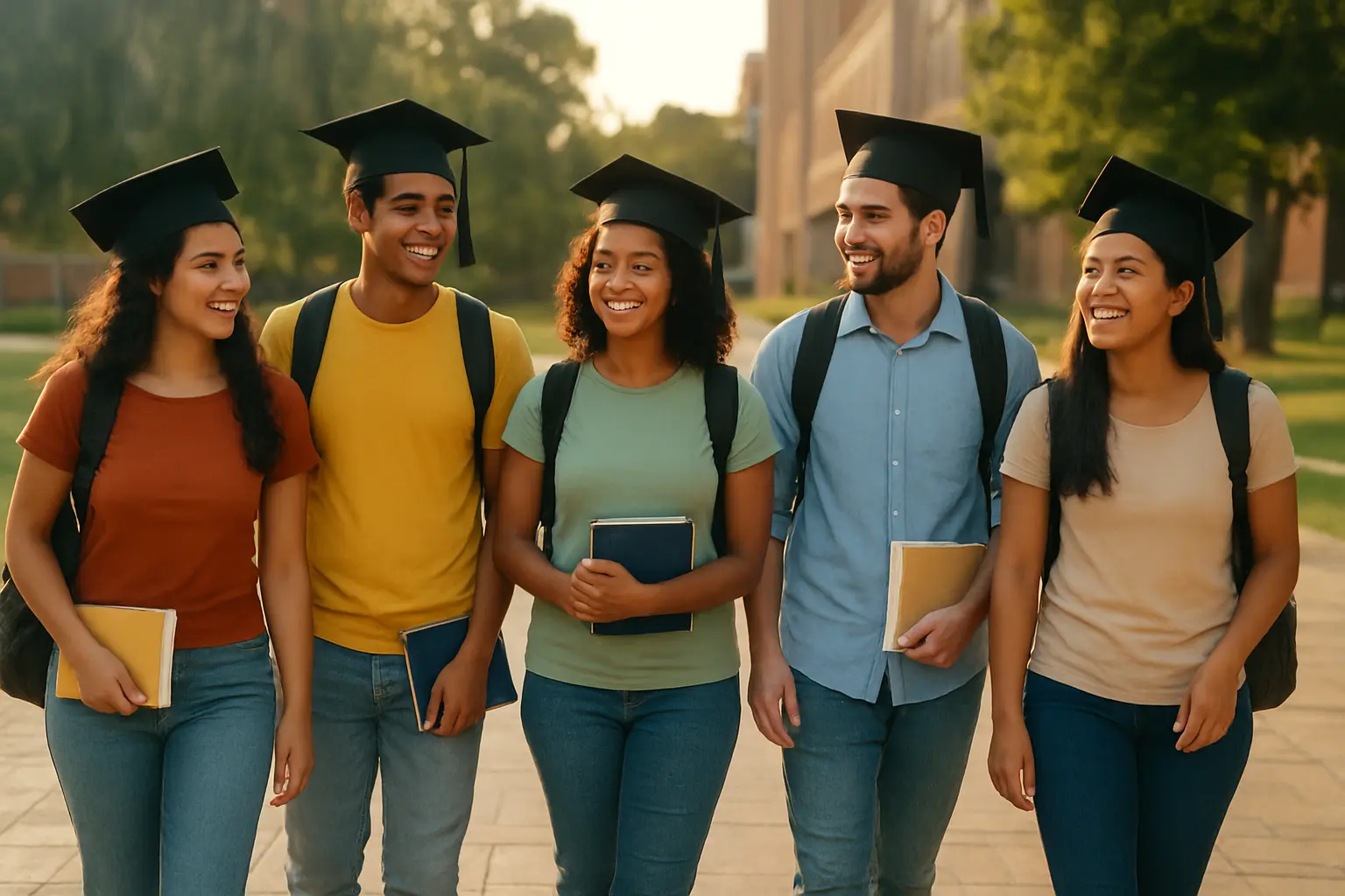 Estudantes universitários brasileiros caminhando em campus, representando o crescimento de matrículas no ensino superior