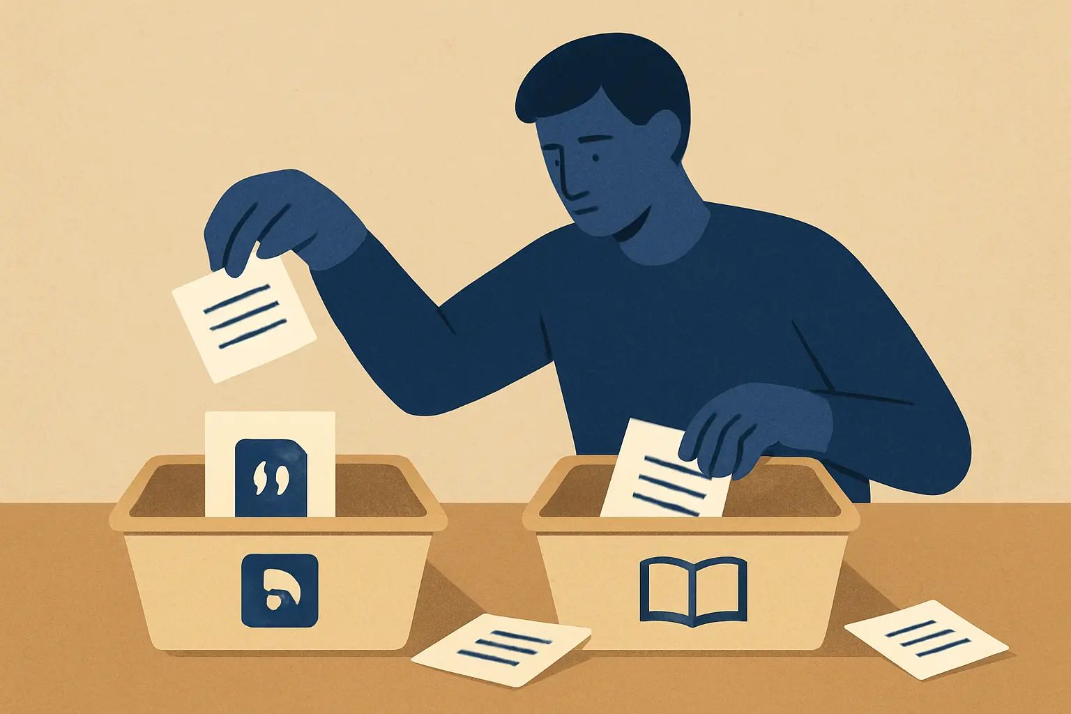 Separação de informações entre as que precisam de citação e o conhecimento comum