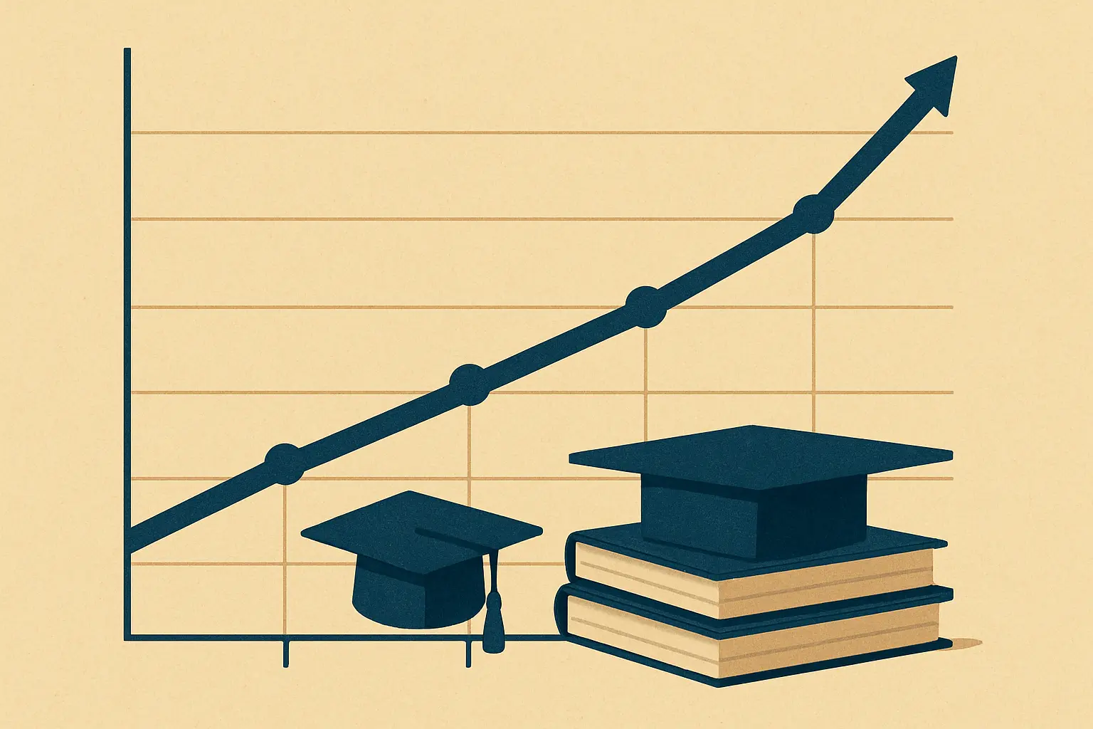 Linha do tempo do número de contratos de financiamento estudantil ao longo dos anos