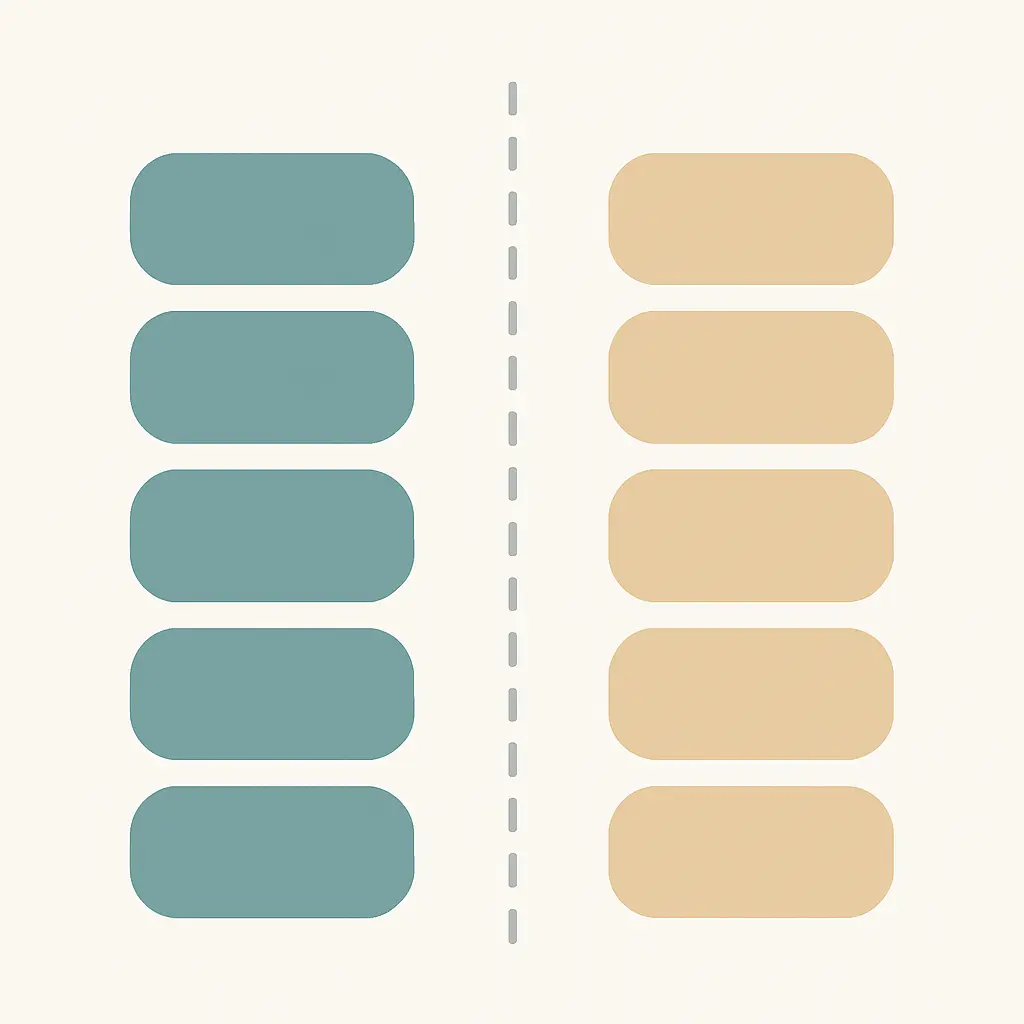 Divisão visual entre as etapas do TCC de Nutrição em que a IA generativa apoia e as etapas que dependem do julgamento clínico do estudante