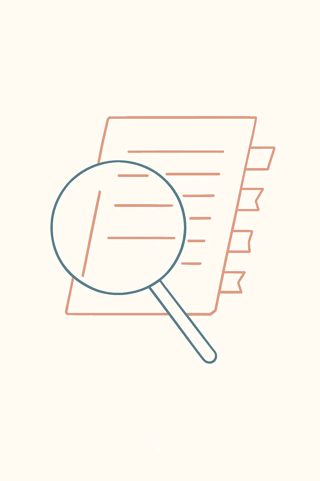 Texto passando por uma lente de verificação que devolve marcações de revisão em vez de gerar conteúdo novo