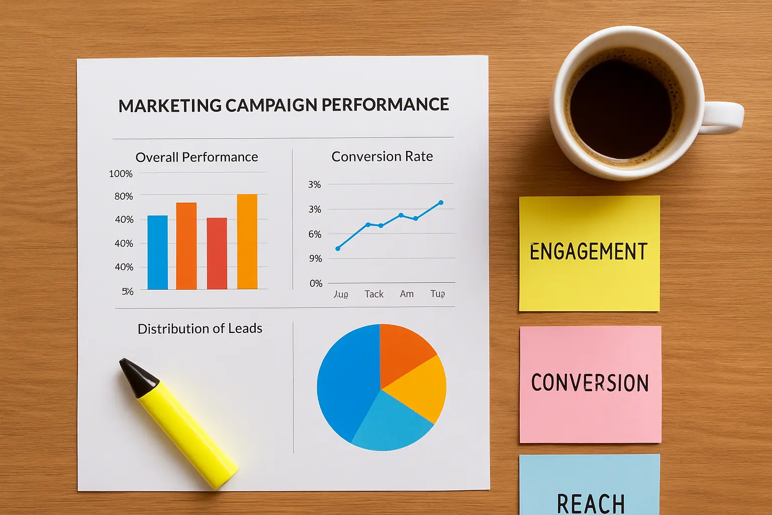 Aluno de Marketing analisando dados de campanha em uma sala de reunião com gráficos de conversão