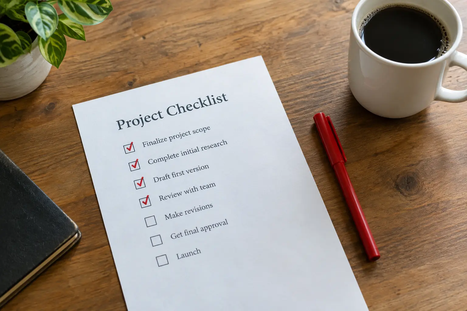 Checklist impressa usada para revisar o estilo do TCC de Direito antes da entrega