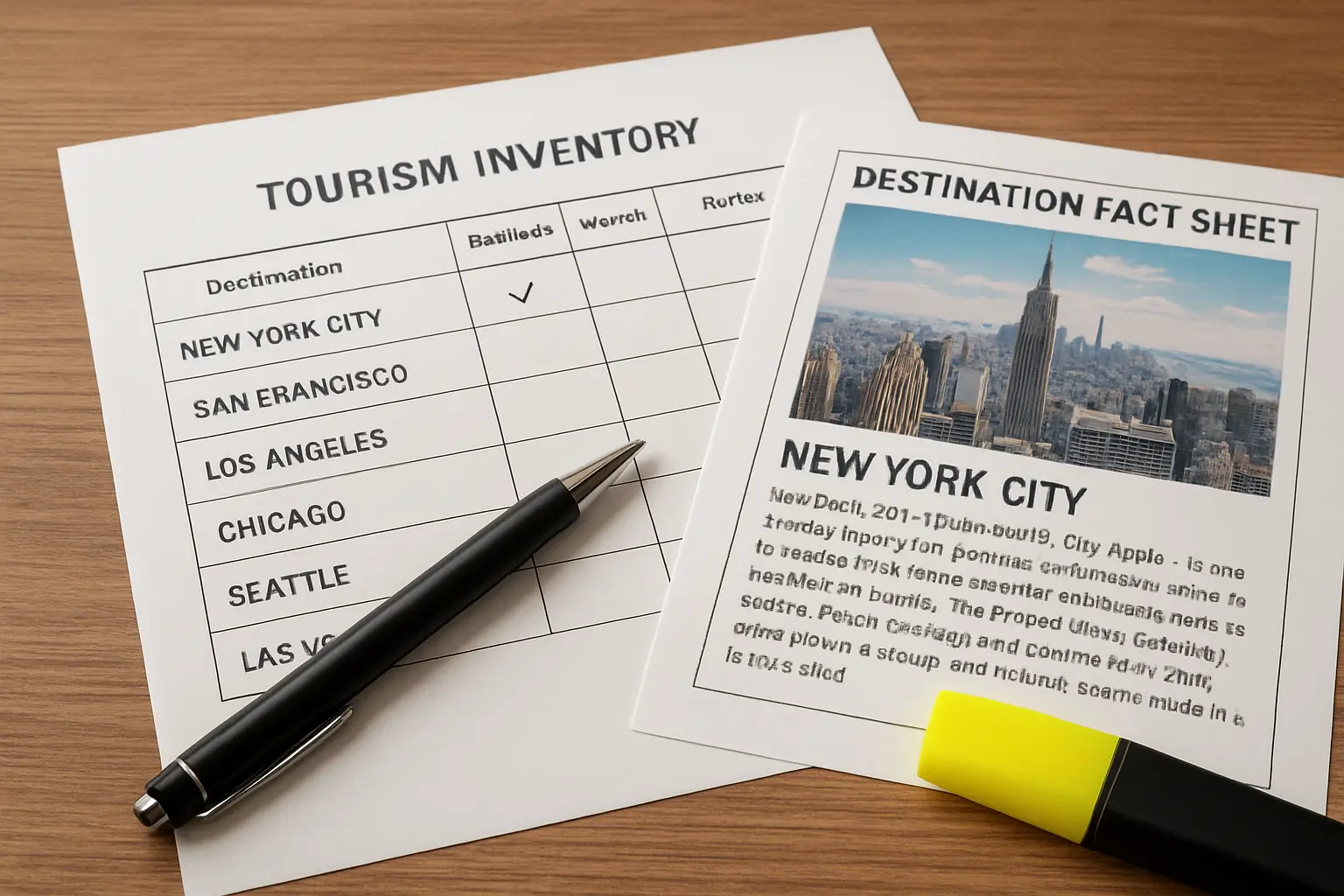Ficha técnica de destino turístico usada como fonte no TCC de Turismo