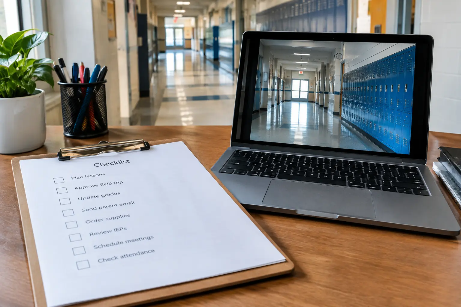 Checklist com etapas de autorização para pesquisa de TCC dentro de uma escola