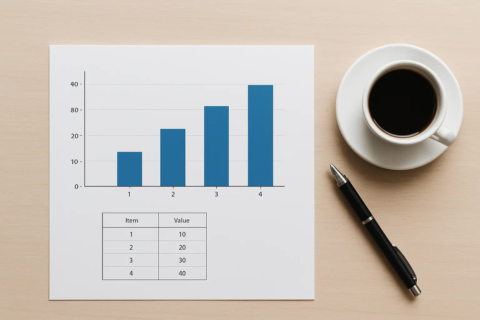Tabela de resultados usada como exemplo no capítulo de resultados do TCC de Administração